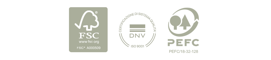 Loghi Certificazioni FSC, PEFC, DNV-GL